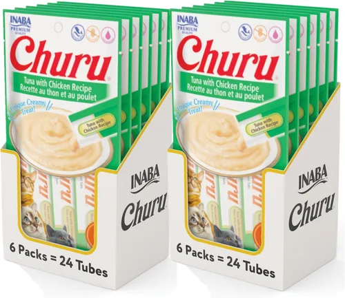 Miniatura 9 de INABA Churu - Golosinas naturales para gatos, puré para lamer (receta de pollo con cangrejo, 4 tubos)