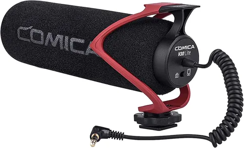 Micrófono de video COMICA CVM-V30 LITE, micrófono de escopeta súper cardioide con condensador para cámara Canon Nikon Sony Panasonic DSLR, micrófono
