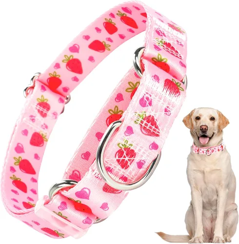 Miniatura 20 de Collar Martingale para perros, ajustable, de nailon suave, con diseño de bosque, para perros pequeños, medianos y grandes, collar de entrenamiento 3
