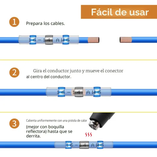 Miniatura 4 de 350 piezas de kit de conectores de alambre de sellado de soldadura, conectores de tope termorretráctiles, cableado impermeable marino, terminales