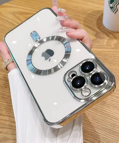 Miniatura 39 de Funda magnética para iPhone 12 Pro Max transparente compatible con MagSafe Funda protectora de lente de cámara integrada para iPhone 12 Pro Max