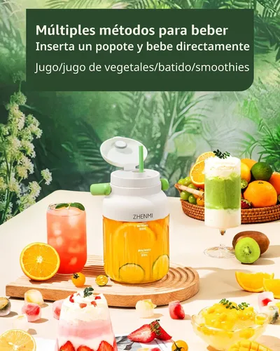 Miniatura 6 de Licuadora portátil, licuadora personal para batidos y licuados, sin cable, recipiente de 33 onzas libre de BPA, tapa a prueba de fugas con pico