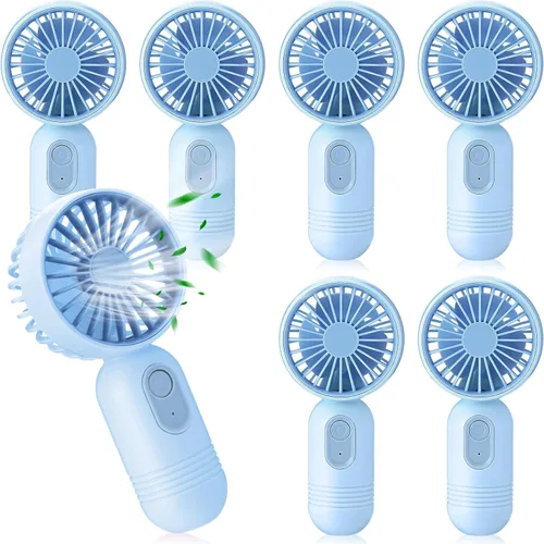 Miniatura 39 de Rossesay Miniventilador portátil a granel, lindo ventilador de mano ligero, pequeño ventilador personal de mano y pestañas de 3 velocidades