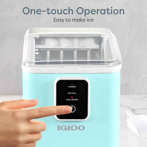 Miniatura 4 de Igloo Máquina de hielo de encimera autolimpiante, compacta y portátil, crea 26 libras por día, 8 piezas listas cada 7-8 minutos, incluye pala