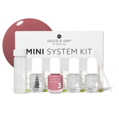 Miniatura 7 de Dazzle Dry Mini Kit Sistema de 4 Pasos - Carnival Coral, un coral brillante y contundente de cobertura completa. Crema de cobertura completa.