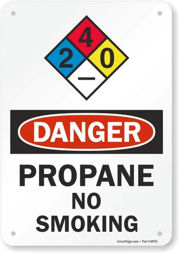 Miniatura 12 de SmartSign Letrero NFPA "Peligro - Propano, No Fumar" Aluminio de 10 x 14 pulgadas