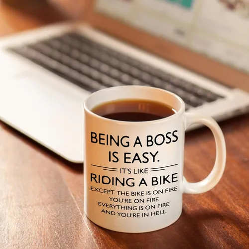 Miniatura 4 de Shqiueos Taza divertida de regalo para hombres y mujeres, de 11 onzas, regalo de humor de oficina para jefe, gerente, director, compañeros