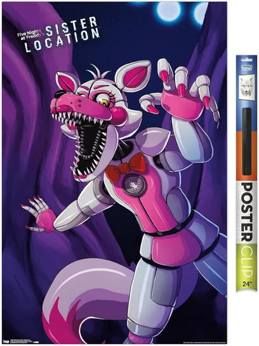 Miniatura 13 de Trends International Five Nights at Freddy's: Sister Location - Póster de pared Funtime Foxy, 14.725 x 22.375 pulgadas, versión enmarcada de madera