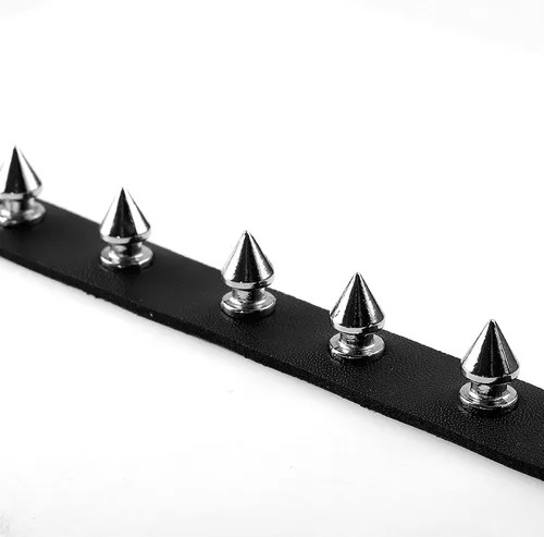 Miniatura 5 de Eigso - Pulseras de cuero punk para hombre y mujer, pulsera con tachuelas ajustables