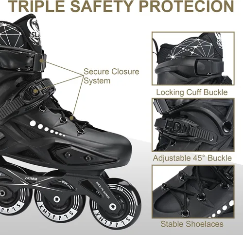Miniatura 2 de Patines en línea profesionales para hombres y mujeres, patines de fitness para adultos, hombres y mujeres, cómodos y transpirables, con forro