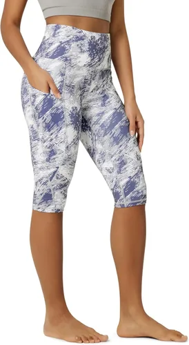 Miniatura 40 de ODODOS - Leggings capri de cintura alta para mujer con bolsillos, control de abdomen, no se transparentan, para entrenamiento atlético, running