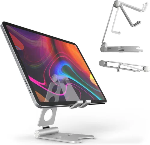 Miniatura 9 de Kado Soporte para tableta para monitor portátil, soporte ajustable para tableta plegable, accesorios para iPad para oficina, compatible con Kindle