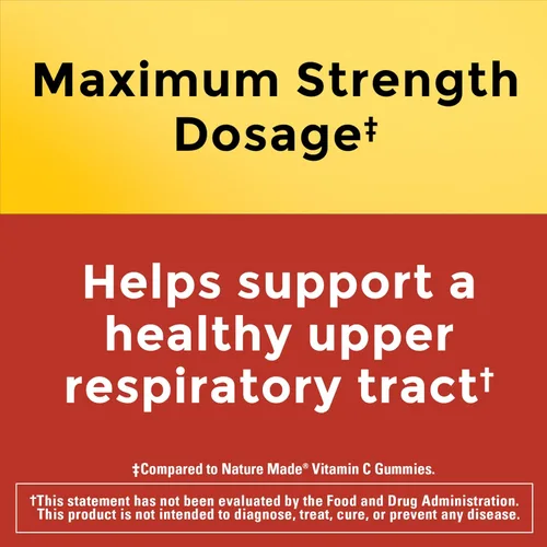 Miniatura 3 de Nature Made Dosis máxima fuerza Vitamina C 1000 mg por porción, gomitas de vitamina C de apoyo inmunológico para adultos, 80 gomitas, suministro