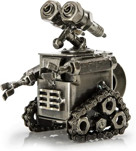 Miniatura 12 de KALIFANO Mini escultura de metal reciclado inspirada en xenomorfos hecha a mano con chatarra, arte de acero inspirado en alienígenas contra