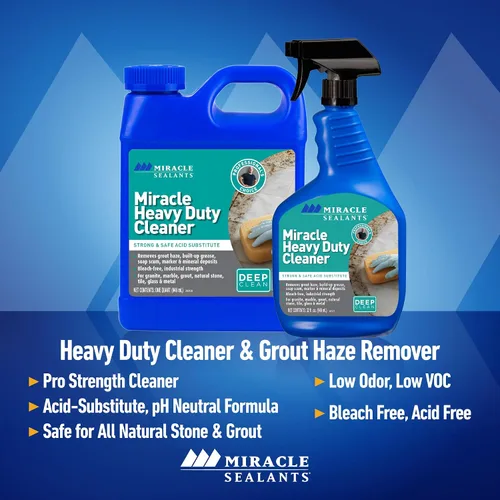 Miniatura 2 de Miracle Sealants Limpiador Miracle para Piedra y Azulejo de Alta Resistencia, No Ácido, Limpiador de Azulejos y Piedra y Removedor de Vaho, 1 Cuadro