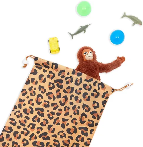 Miniatura 5 de BLUE PANDA Paquete de 12 bolsas de regalo de fiesta con estampado de animales, 10 x 12 pulgadas, poliéster, recuerdos de fiesta de safari y selva