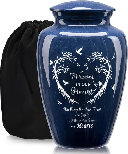 Miniatura 9 de Urna hecha a mano para cenizas humanas, grandes urnas decorativas de cremación, urna funeraria conmemorativa para hombres y mujeres adultos