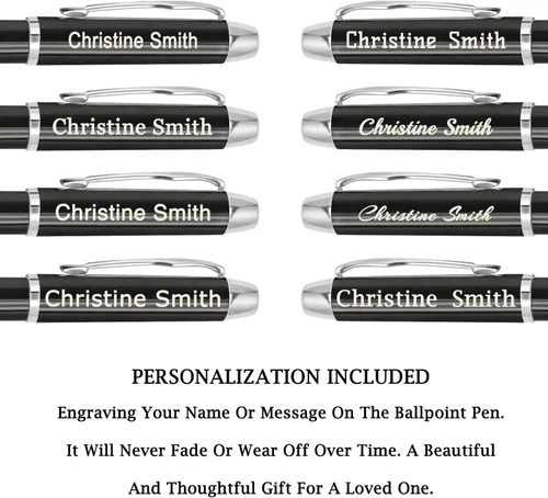 Miniatura 5 de Amlion Bolígrafos personalizados grabados personalizados con nombre, repuesto medio recargable, regalos personalizados para hombres y mujeres