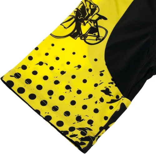 Miniatura 7 de Maillot de ciclismo de manga corta para hombre, transpirable, color negro