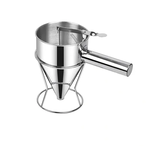Dispensador de Masa Multifuncional de 40 oz, Dispensador de Masa para Panqueques de Acero Inoxidable Multi-Calibre con Soporte Ideal para