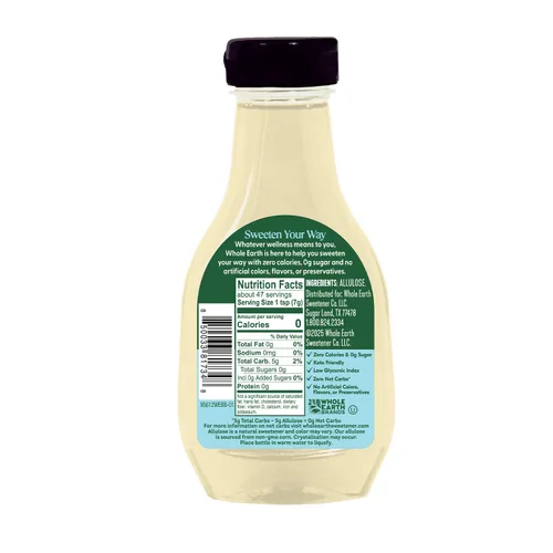 Miniatura 3 de Whole Earth edulcorante líquido de allulosa, sustituto de azúcar sin calorías, apto para dieta Keto, sin OMG, sin eritritol, libre de eritritol