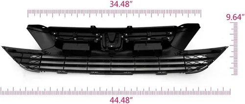 Miniatura 2 de Parrilla delantera superior e inferior cromada compatible con Honda CR-V 2007 2008 2009