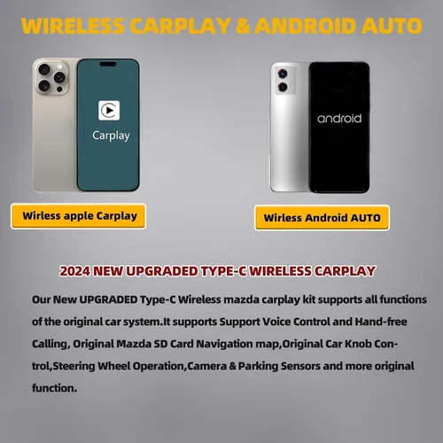 Miniatura 6 de Dasbecan Kit de Retrofit Inalámbrico Tipo-C para Mazda Apple Carplay y Android Auto Compatible con Mazda 2/3/6/CX3/CX5/CX9/MX5 2015-2020, Adaptador