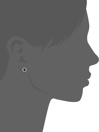 Miniatura 2 de Tienda Collection Sterling Silver Genuine and Created Gemstone 5mm Bezel Set Birthstone Stud Earrings