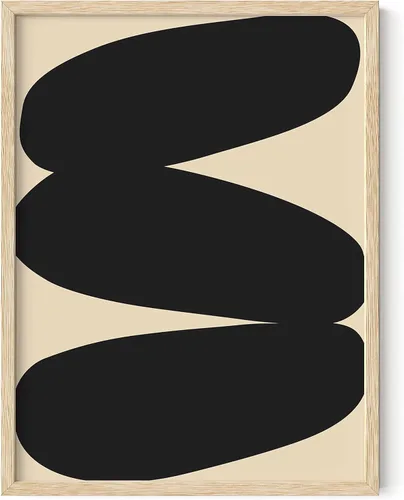 Miniatura 30 de HAUS AND HUES Póster de arte abstracto negro, impresión de pared abstracta negra, arte geométrico, decoración de arte abstracto, decoración de pared