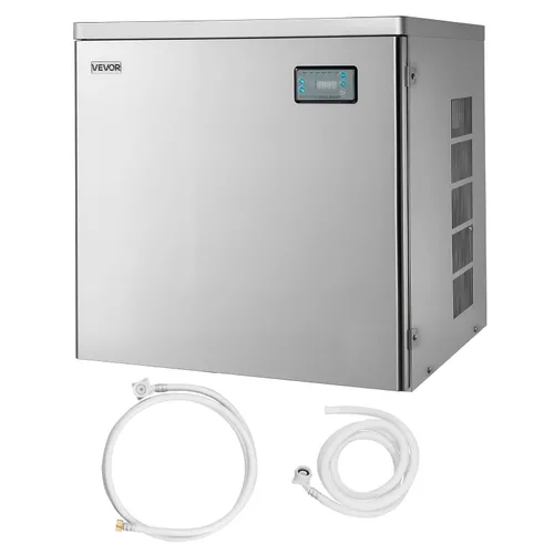 Miniatura 15 de VEVOR Máquina comercial para hacer hielo – Cabezal, máquina de hielo de acero inoxidable de 360 libras/día con autolimpieza, fabricación de hielo