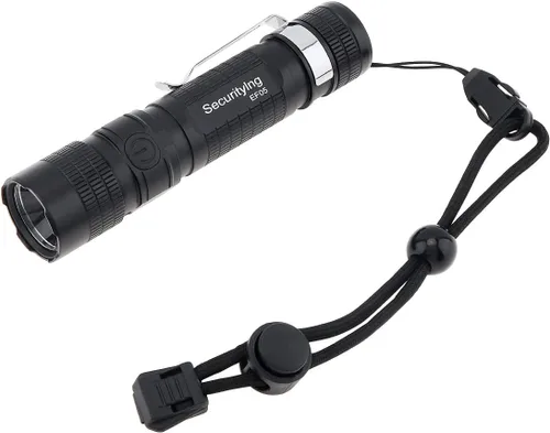 Miniatura 6 de SecurityIng EF05 Linterna magnética EDC recargable USB-C, 887 lúmenes, 5 modos de zoom, IPX-6 resistente al agua, mini linterna LED con clip, cable
