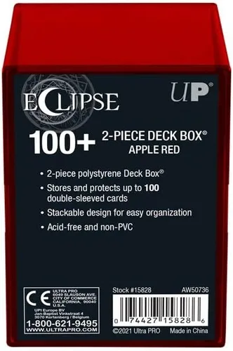Miniatura 7 de Ultra Pro Eclipse - Caja de 2 piezas: Apple Red - Para juegos de Pokémon, MTG, béisbol, baloncesto, tarjetas de fútbol y otras tarjetas