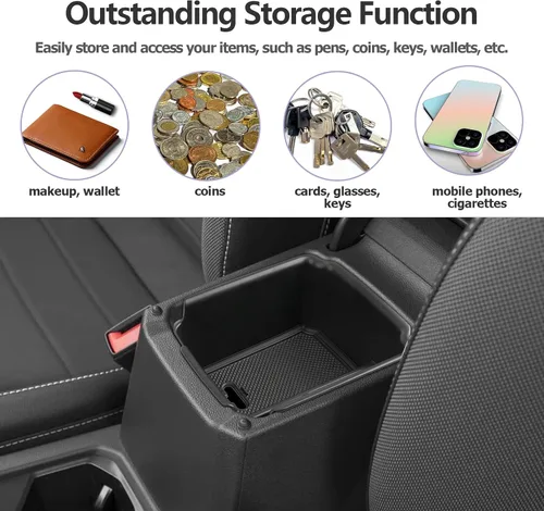 Miniatura 4 de Accesorios interiores para VW Taos 2024 2025, Tiguan 2018-2025 y Taos 2022-2025 organizador de consola central con reposabrazos, organizador