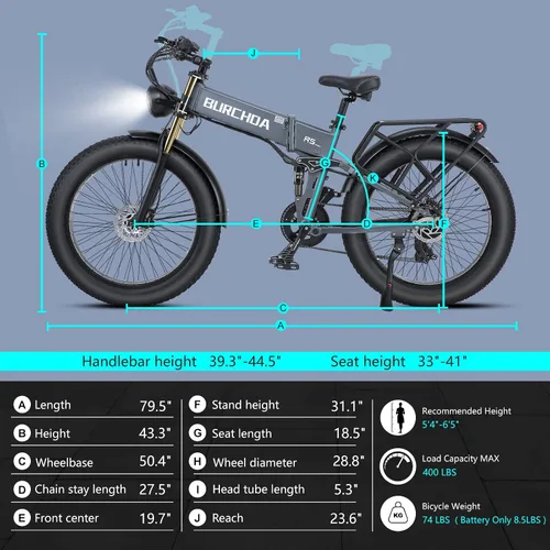Miniatura 8 de 2026 AWD Electric Bike for Adults Dual Motor 5000W/3000W/1500W Peak 40MPH/30MPH Fast Ebike, Up to 65 /90 /160 Miles Long Range, 26" Full Suspension