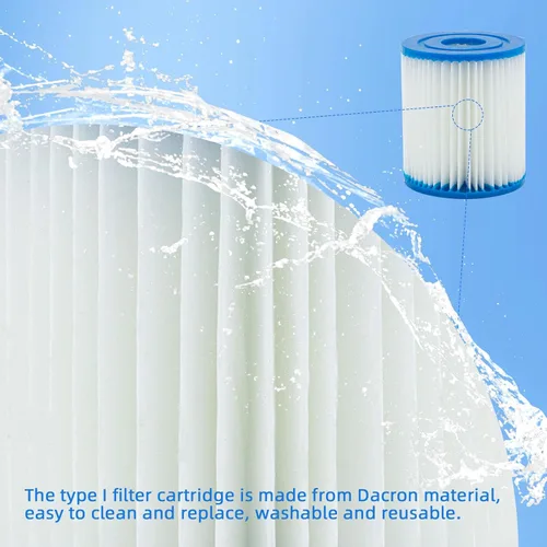 Miniatura 5 de Filtro de piscina tipo I, cartuchos de filtro para tamaño 1, cartucho de filtro de tamaño I para piscinas, cartucho de filtro de bomba de 330 6