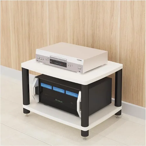Miniatura 10 de Soporte para medios de audio y video, soporte de TV para juegos y estante estéreo, torre de audio, soporte para reproductor de grabaciones, pequeño