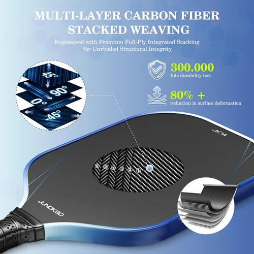 Miniatura 5 de Pickleball Paddles Set of 2 - Composite Carbon Fiber Pickle Ball Paddle - USAPA Compliant Pro Pickle Racket - Portable Outdoor Sports Equipment