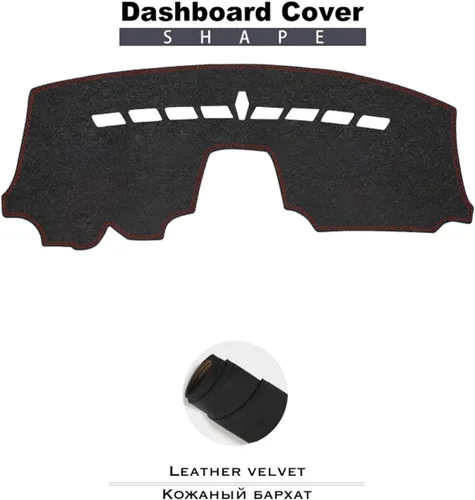 Miniatura 5 de BORATO Cubierta del tablero de instrumentos del coche, para Chevrolet Aveo 2011-2013, accesorios Cuero Terciopelo Gris