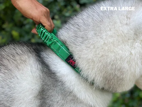 Miniatura 9 de Tuff Pupper Collar de perro resistente con asa Collar de nailon balístico resistente Collar de perro reflectante acolchado con herrajes de acero