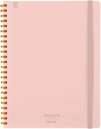 Miniatura 19 de KOKUYO Sooofa - Cuaderno gráfico de 7.2 x 5.5 pulgadas, cuaderno de anillo suave para mujer, cuadrícula de 0.157 in, 80 hojas perforadas, negro