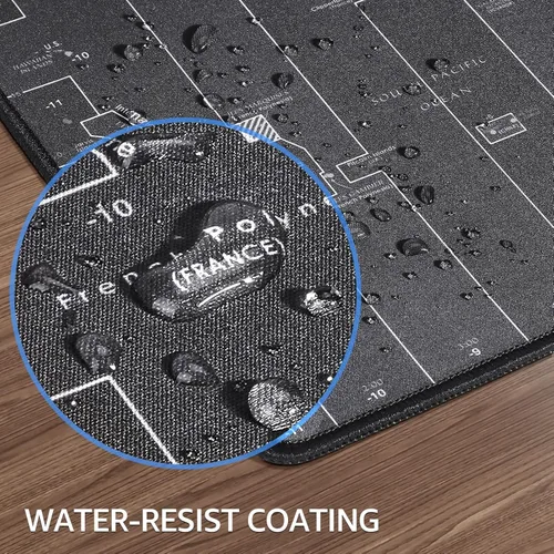 Miniatura 4 de KTRIO - Alfombrilla de mouse grande para juegos con bordes cosidos, con tela microtejida superior, base antideslizante, almohadilla de teclado