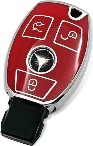 Miniatura 10 de Adecuado para llaves Mercedes Benz. Funda de llave de TPU suave avanzada es compatible con CLS CLK AMG CLK GLC GLE GLS ML SL SLK A C E R S G Llave