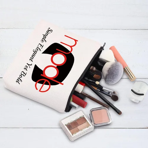 Miniatura 5 de BWWKTOP Edna Fans - Bolsa de maquillaje para cosméticos, regalos inspirados en películas, simple, elegante pero audaz, bolsa con cremallera Edna