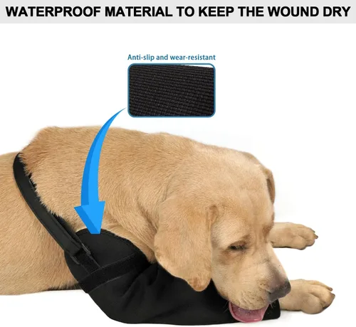 Miniatura 3 de Manga de recuperación para perro, solo pierna delantera, alternativa al collar de cono, 0.098 pulgadas de grosor, impermeable, resistente a