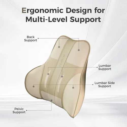 Miniatura 2 de Coverado Almohada de apoyo lumbar para automóvil, almohada ergonómica de espuma viscoelástica para silla de oficina, cojín de espalda para aliviar