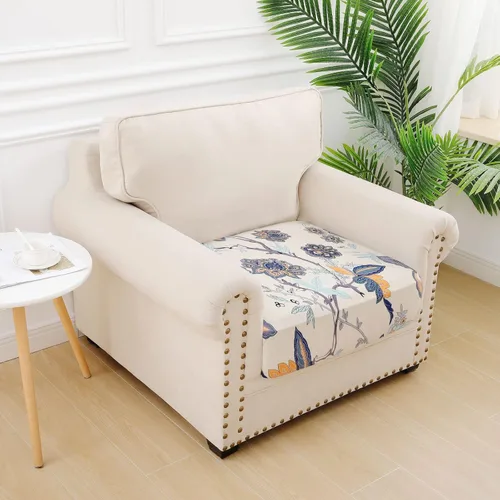 Miniatura 5 de hyha Fundas de cojín de sofá impresas, fundas de sofá florales lavables para cojín de sofá, fundas de cojín de patrón elástico para muebles de Beige