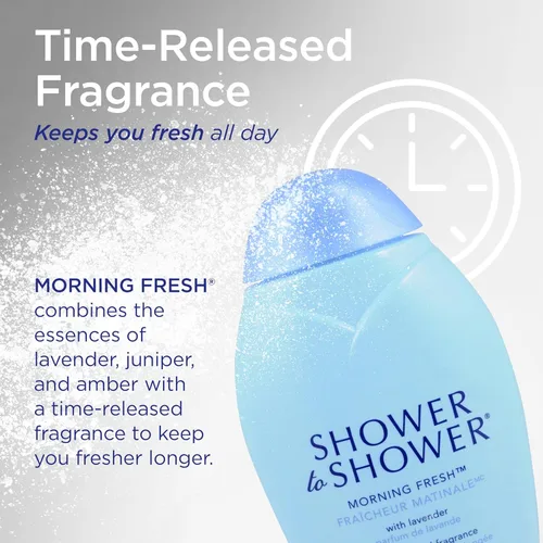 Miniatura 6 de Shower to Shower Morning Fresh - Polvo corporal con lavanda para hombres y mujeres, sin talco, absorbe el sudor, evita rozaduras y olores