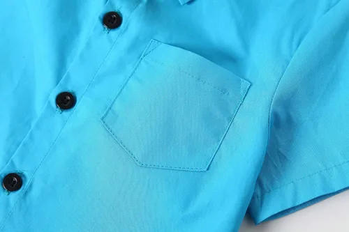 Miniatura 6 de Kimocat Conjunto de traje casual de verano para bebé y niño manga corta pajarita tirantes y pantalones cortos