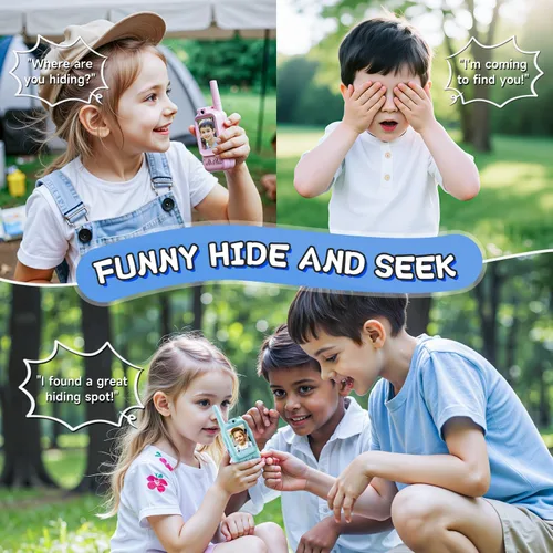 Miniatura 3 de Walkie Talkies de Video para Niños, Paquete de 2 Intercomunicadores de Video Recargables Portátiles para Niños Walkie Talkies, Juguetes