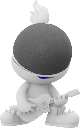 Splin Soporte de mesa compatible con Amazon Alexa Smart Speaker Echo Dot (4ª y 5ª generación) y Apple HomePod Mini, Star Boy Blanco